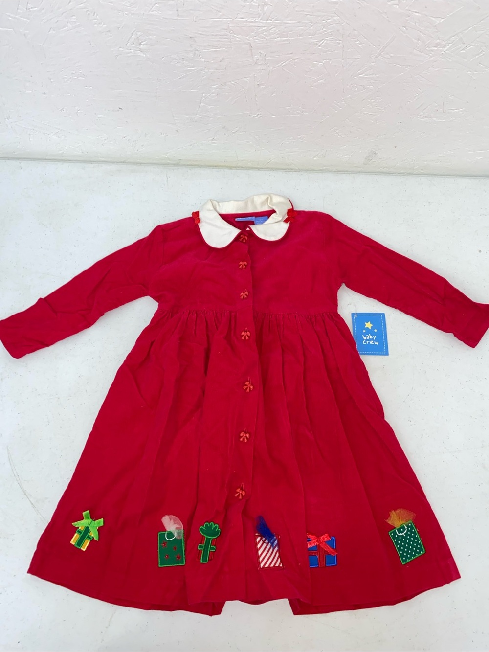 New Baby Crew Girls Christmas Dress Vintage Size 2T